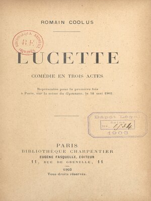 cover image of Lucette